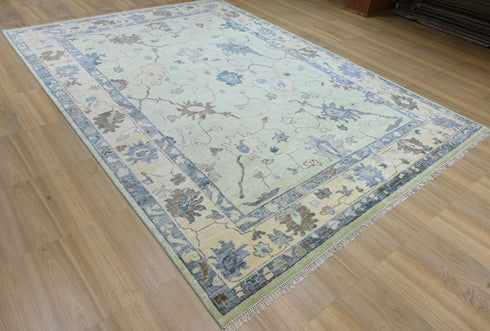 10 X 14 Ft Indian Hand Knotted Oushak Design Oriental Area Rug #IndoorRug #LOOMTOROOM #100%HANDMADERUG